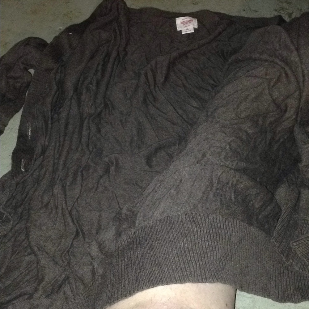 Brown cardigan button up